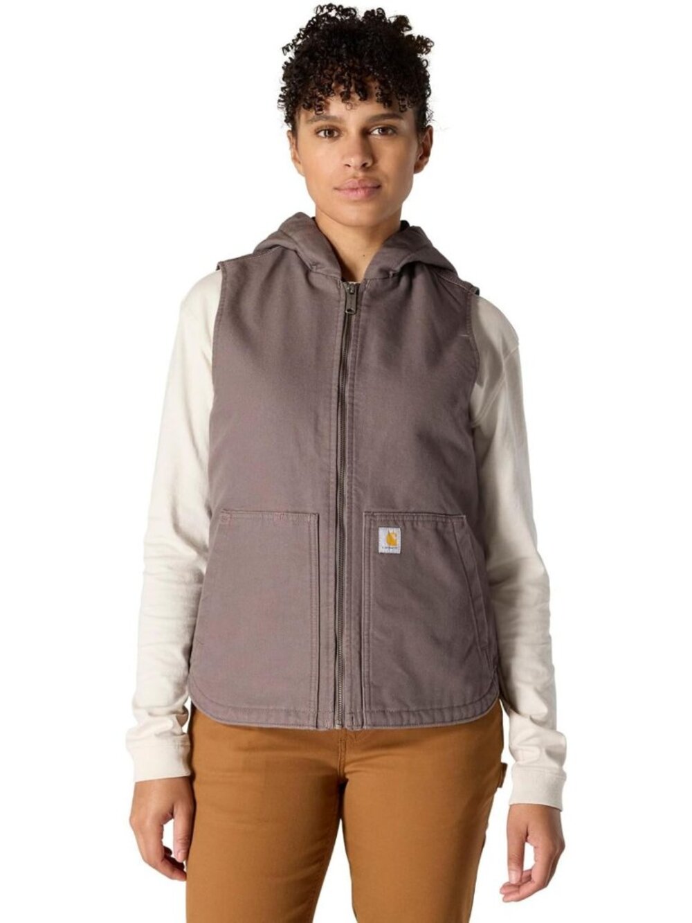 Insulated Hooded Vest for Women | Washed Duck Fabric | Warm & Stylish Outerwear
